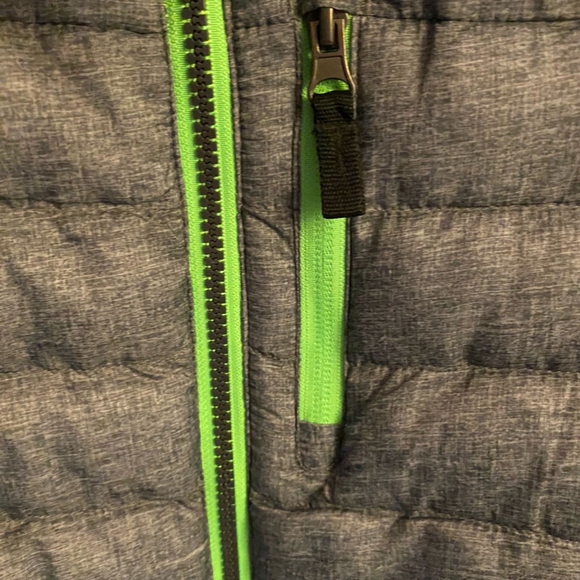 Zeroxposur Puffer Jacket in Grey & Lime Green New With Tags Size 10/12 Medium - Picture 6 of 6